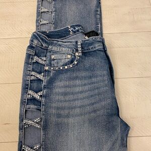 Plato's Blue Rhinestone Women's Skinny Jeans